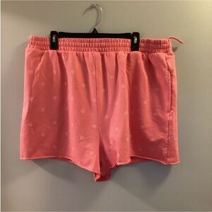 Arizona Jean Co pink smiley face pull on shorts Woman’s size XXXL
